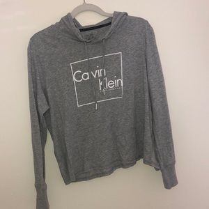 CK cropped hoodie